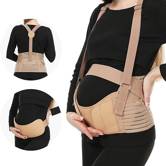 Maternity Support Belt – 3-Piece Adjustable Set for Pregnancy