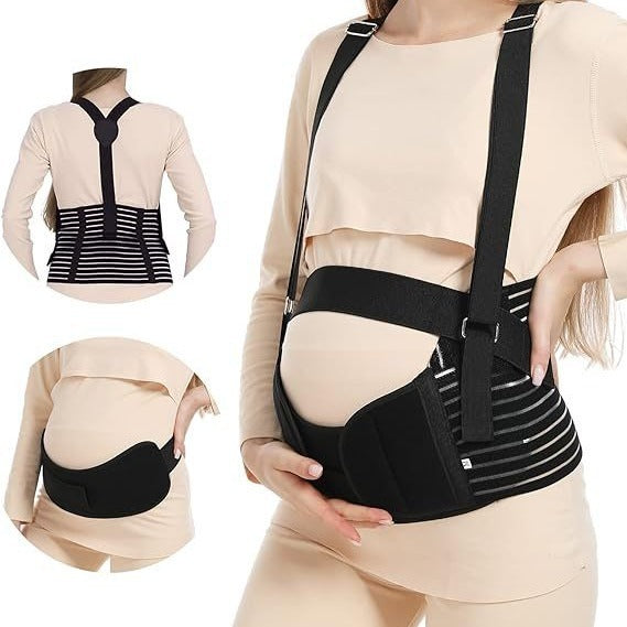 Maternity Support Belt – 3-Piece Adjustable Set for Pregnancy